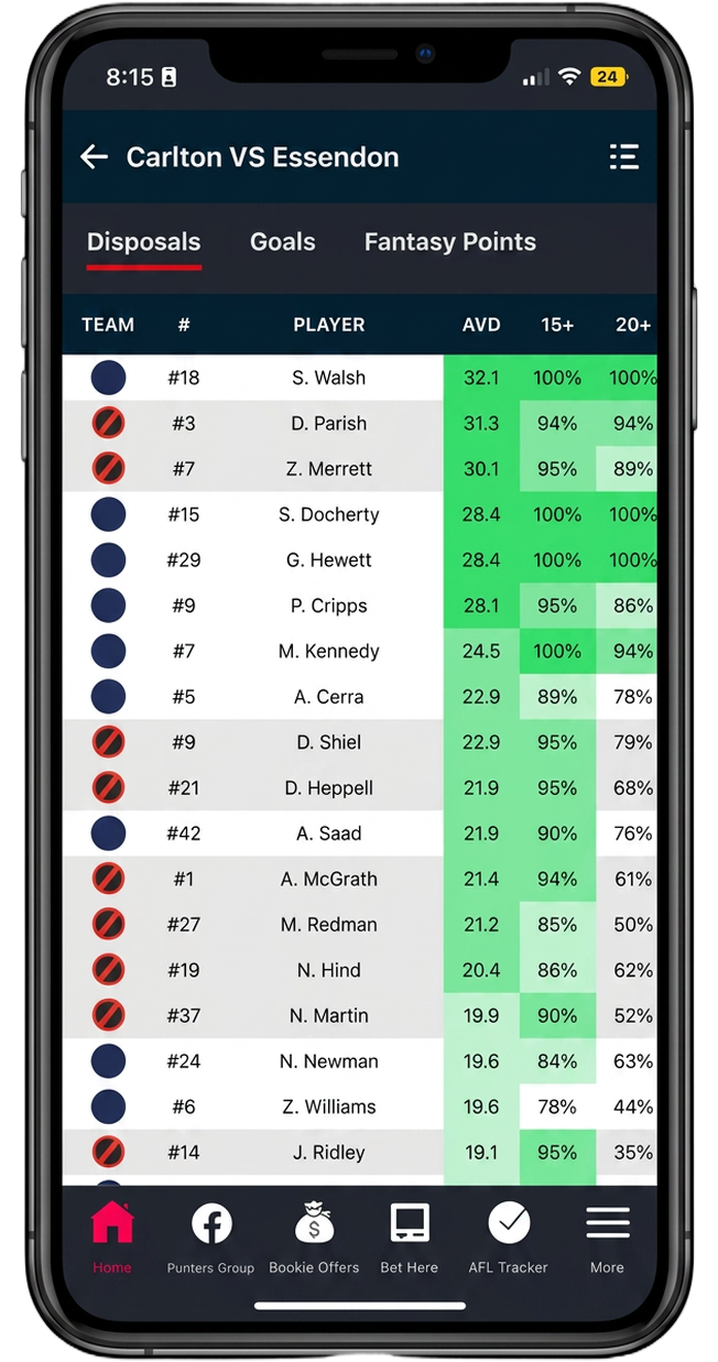 Head to Head screen in the Multi Hub app